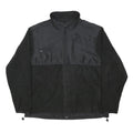CHAPS Mens Black Polyester Zip-Up Jacket XL Fleece Casual Outdoor Warm