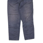 CARHARTT Mens Cotton Blend Navy Regular Straight Trousers W30 L26 Zip Casual