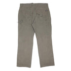 DICKIES Mens Jeans Beige Regular Straight Denim W38 L29 Button Closure Workwear