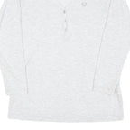 TRUE RELIGION Womens White Long Sleeve Henley Neck T-Shirt S Cotton Blend