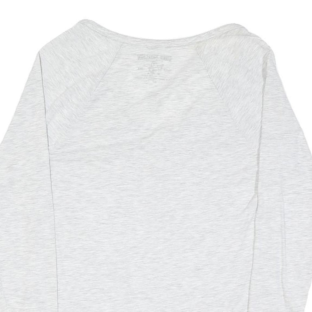 TRUE RELIGION Womens White Long Sleeve Henley Neck T-Shirt S Cotton Blend