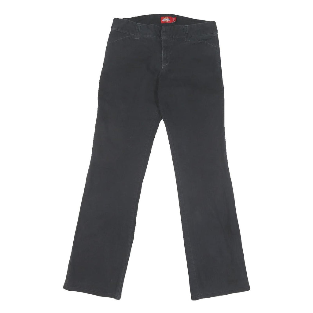 DICKIES Mens Cotton Blend Black Regular Regular Fit Trousers W30 L30 Workwear