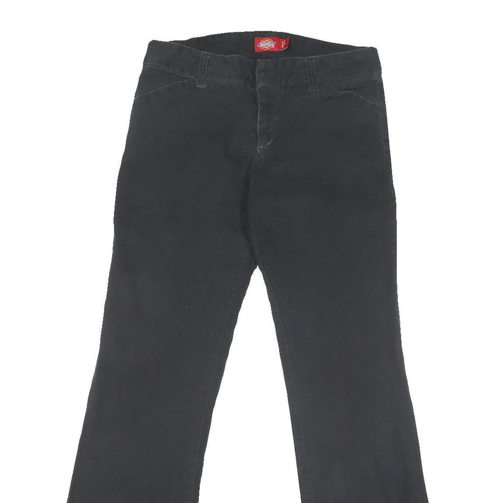 DICKIES Mens Cotton Blend Black Regular Regular Fit Trousers W30 L30 Workwear