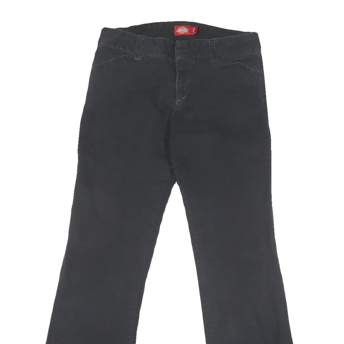 DICKIES Mens Cotton Blend Black Regular Regular Fit Trousers W30 L30 Workwear