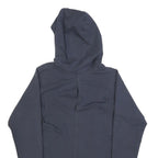 ADIDAS Womens Navy Blue Hoodie UK 10 V Neck Logo Pullover Sweatshirt