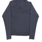 ADIDAS Womens Navy Blue Hoodie UK 10 V Neck Logo Pullover Sweatshirt