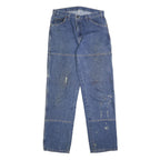 DICKIES Mens Jeans Blue Relaxed Straight Denim Medium W34 L34 Workwear