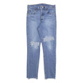 LEVI'S 501S Womens Jeans Blue Slim Skinny Denim Light W27 L28 Distressed