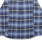 JACHS Mens Blue Plaid Cotton Shirt L Casual Button-Up Classic Check Shirt