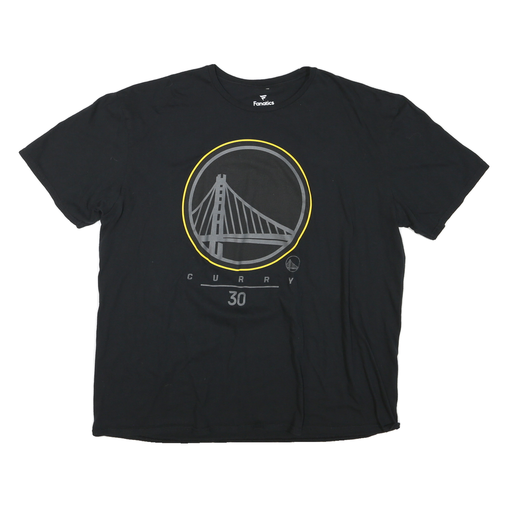 FANATICS Mens Black Curry Golden State Warriors Graphic T-Shirt 2XL Short Sleeve