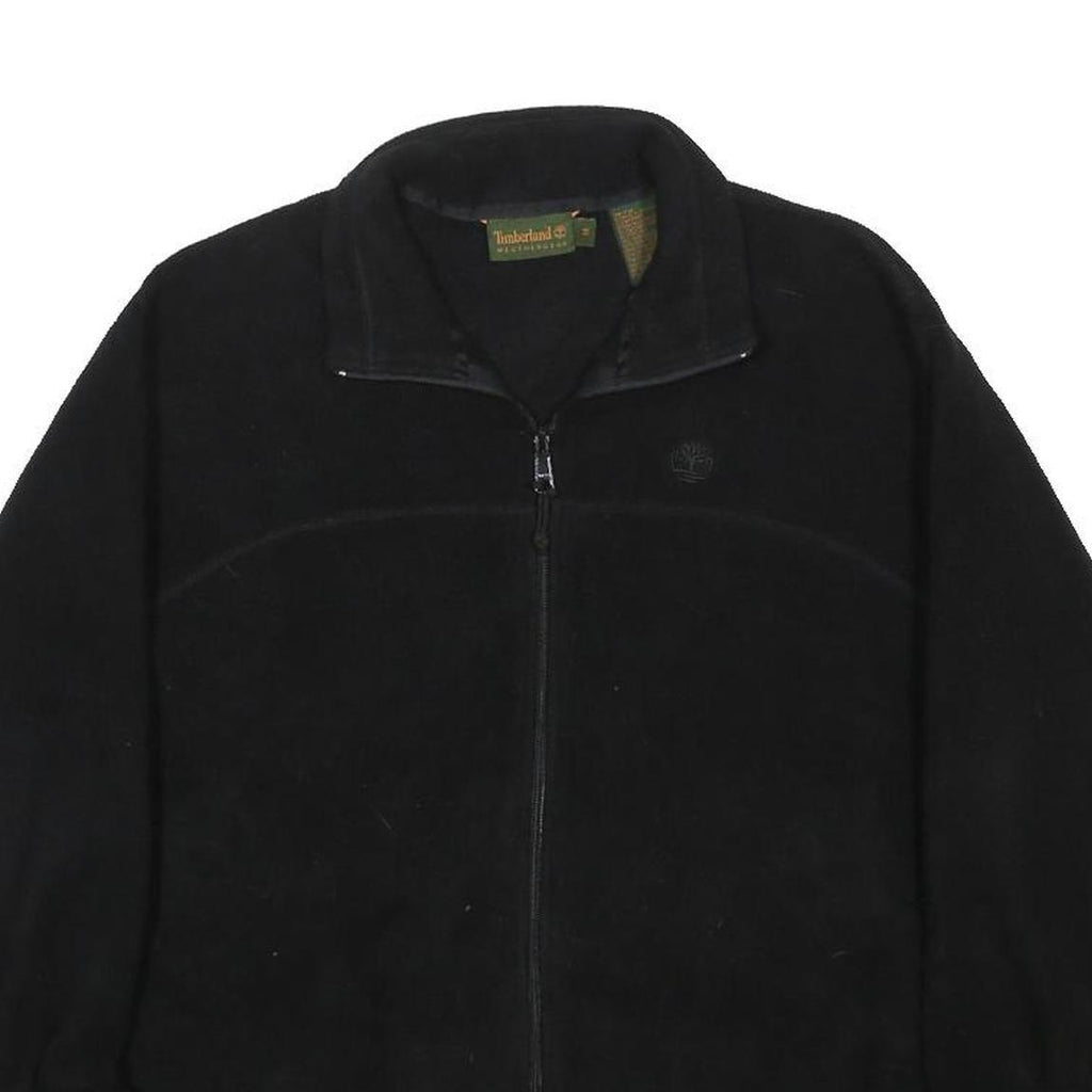 TIMBERLAND Mens Black Jacket M Polyester Plain Zip Casual Outdoor Warm
