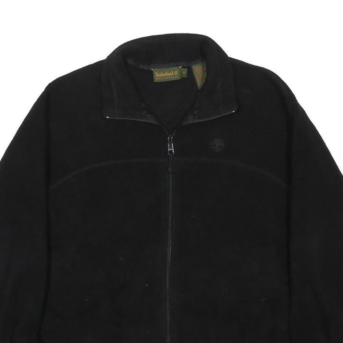 TIMBERLAND Mens Black Jacket M Polyester Plain Zip Casual Outdoor Warm