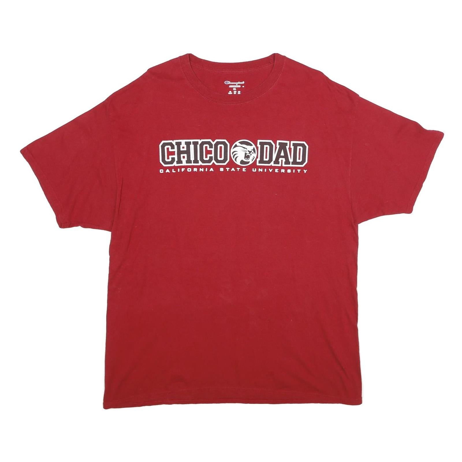 CHAMPION Mens Red Chico Dad Graphic T-Shirt XL Short Sleeve Crew Neck Cotton