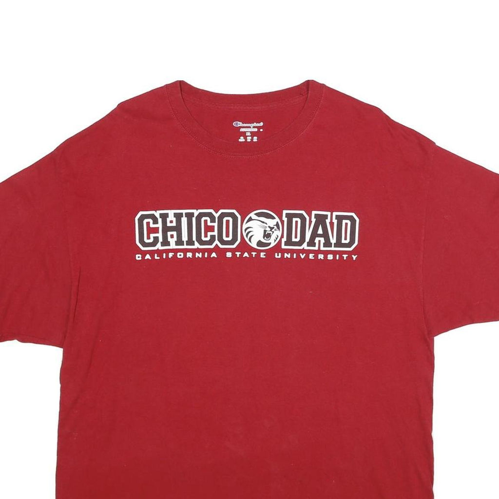 CHAMPION Mens Red Chico Dad Graphic T-Shirt XL Short Sleeve Crew Neck Cotton