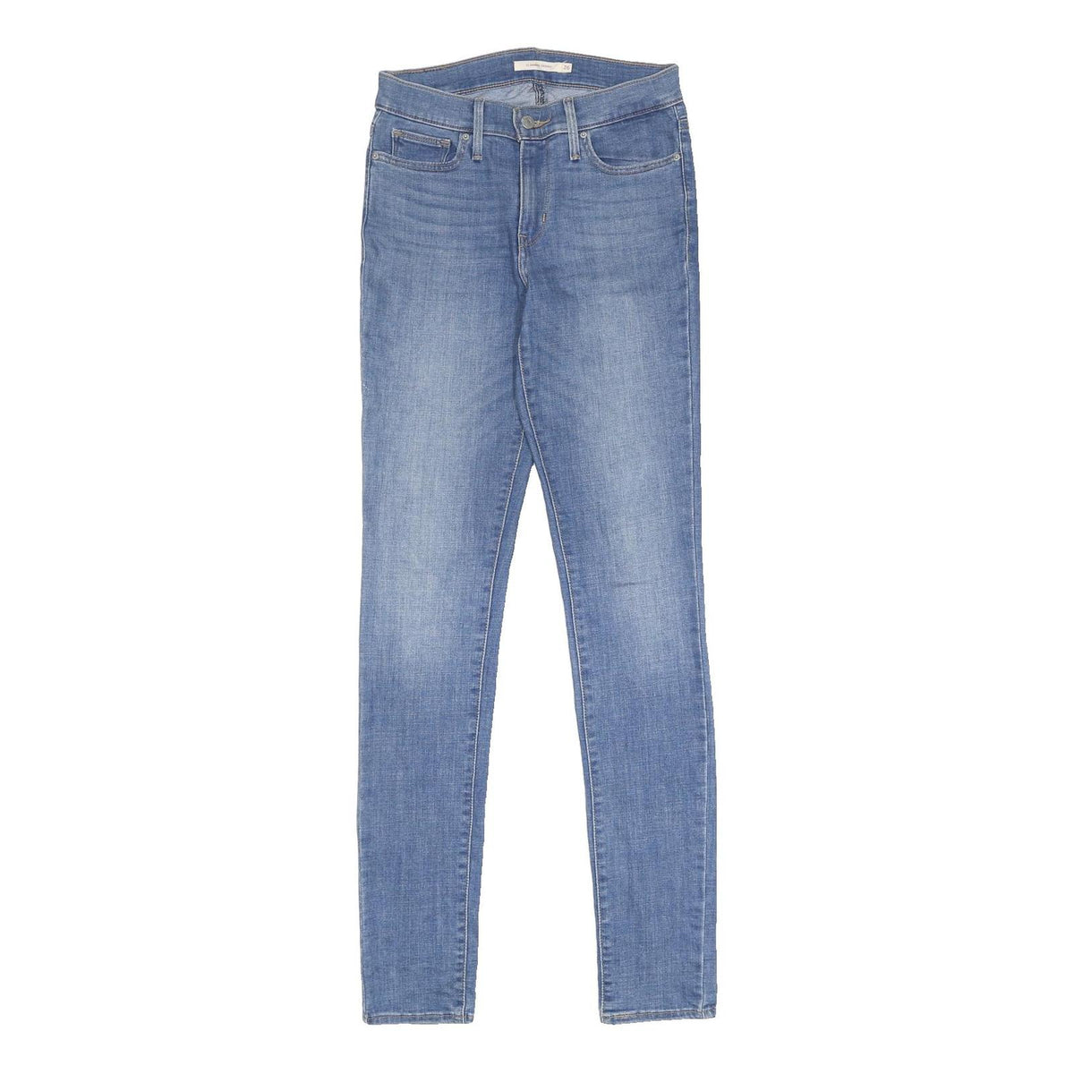 LEVI'S Womens Slim Blue Denim Light Zip Jeans W26 L34 Stretch Casual