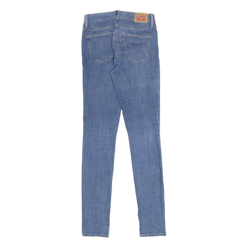 LEVI'S Womens Slim Blue Denim Light Zip Jeans W26 L34 Stretch Casual