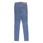 LEVI'S Womens Slim Blue Denim Light Zip Jeans W26 L34 Stretch Casual