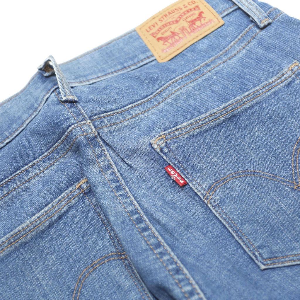 LEVI'S Womens Slim Blue Denim Light Zip Jeans W26 L34 Stretch Casual