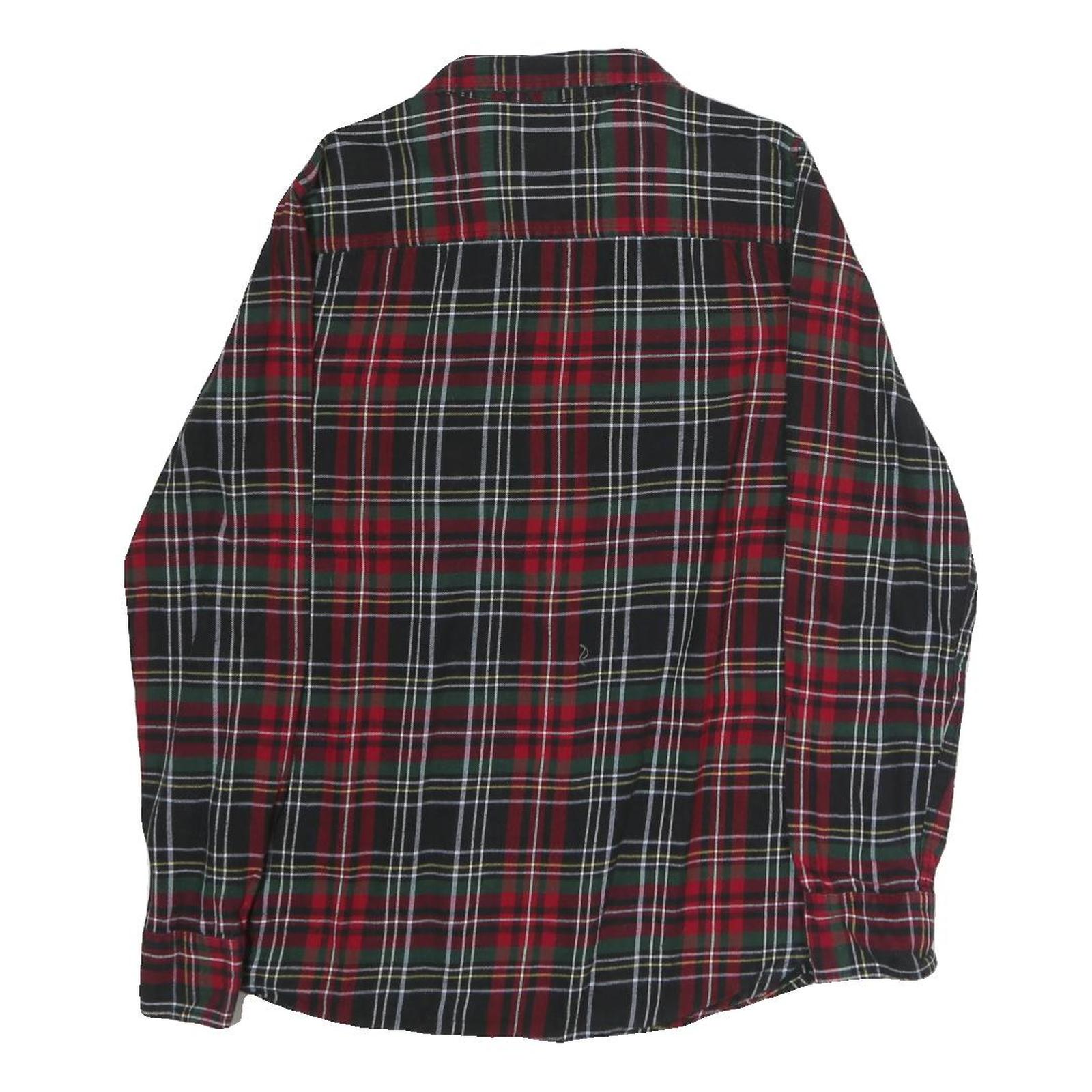 GAP Womens Red & Green Check Shirt S Cotton Long Sleeve Casual Trendy
