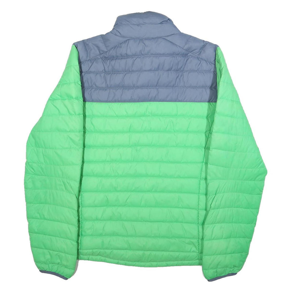 SALOMON Mens Blue & Green Puffer Jacket M Nylon Zip Outdoor Winter