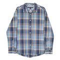 TOMMY HILFIGER Mens Blue Plaid Shirt L Button Down Long Sleeve Cotton Casual