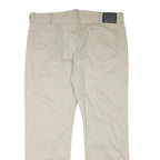 LEVI'S Mens Cotton Blend Beige Regular Straight Trousers W41 L31 Casual Everyday