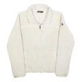THE NORTH FACE Womens White Cream Zip Up Fleece Jacket M Polyester Soft Warm