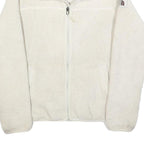 THE NORTH FACE Womens White Cream Zip Up Fleece Jacket M Polyester Soft Warm