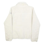 THE NORTH FACE Womens White Cream Zip Up Fleece Jacket M Polyester Soft Warm