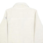 THE NORTH FACE Womens White Cream Zip Up Fleece Jacket M Polyester Soft Warm