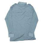 Mens Plain Shirt Green Long Sleeve L