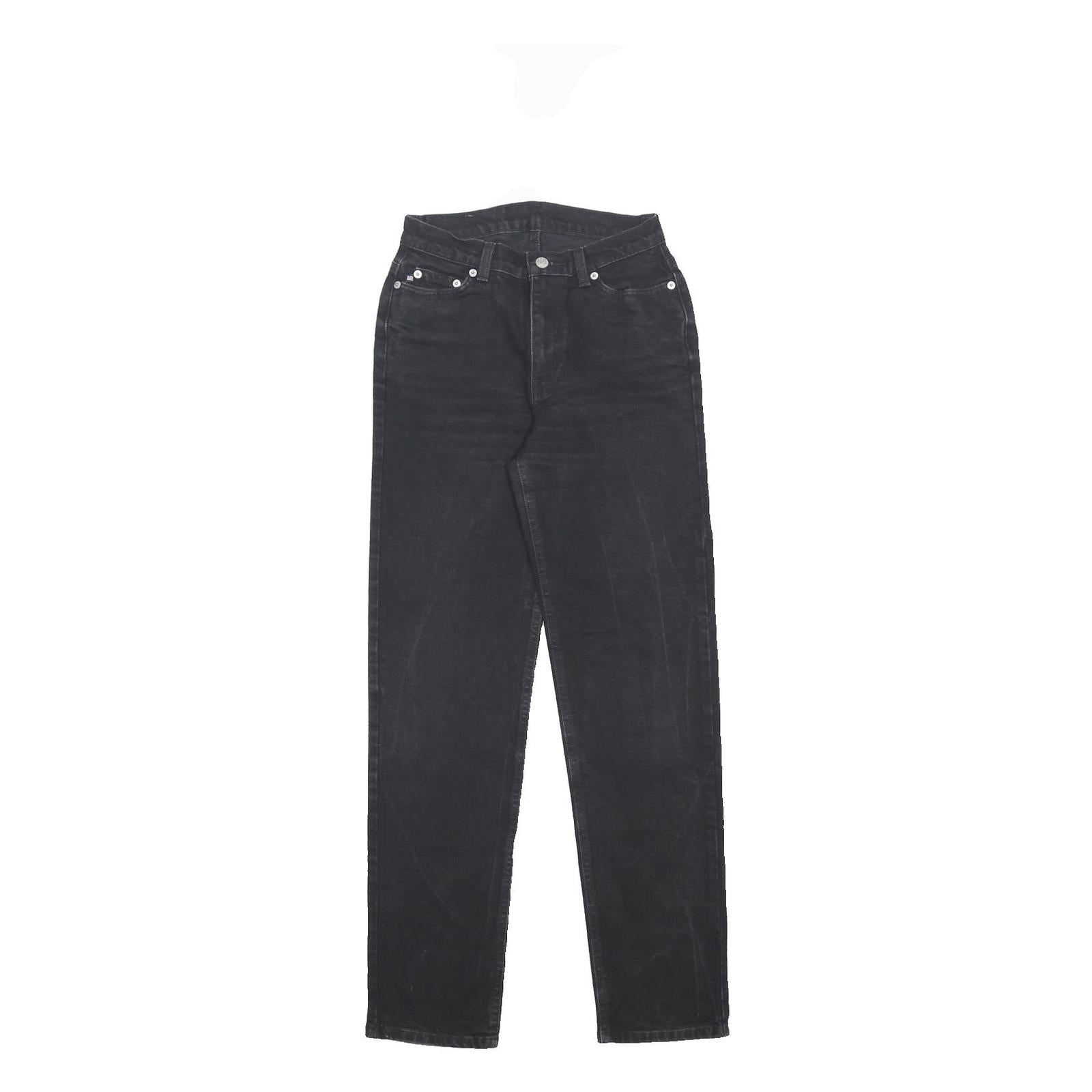 RALPH LAUREN POLO JEANS COMPANY Womens Slim Black Denim Dark Jeans W25 L31
