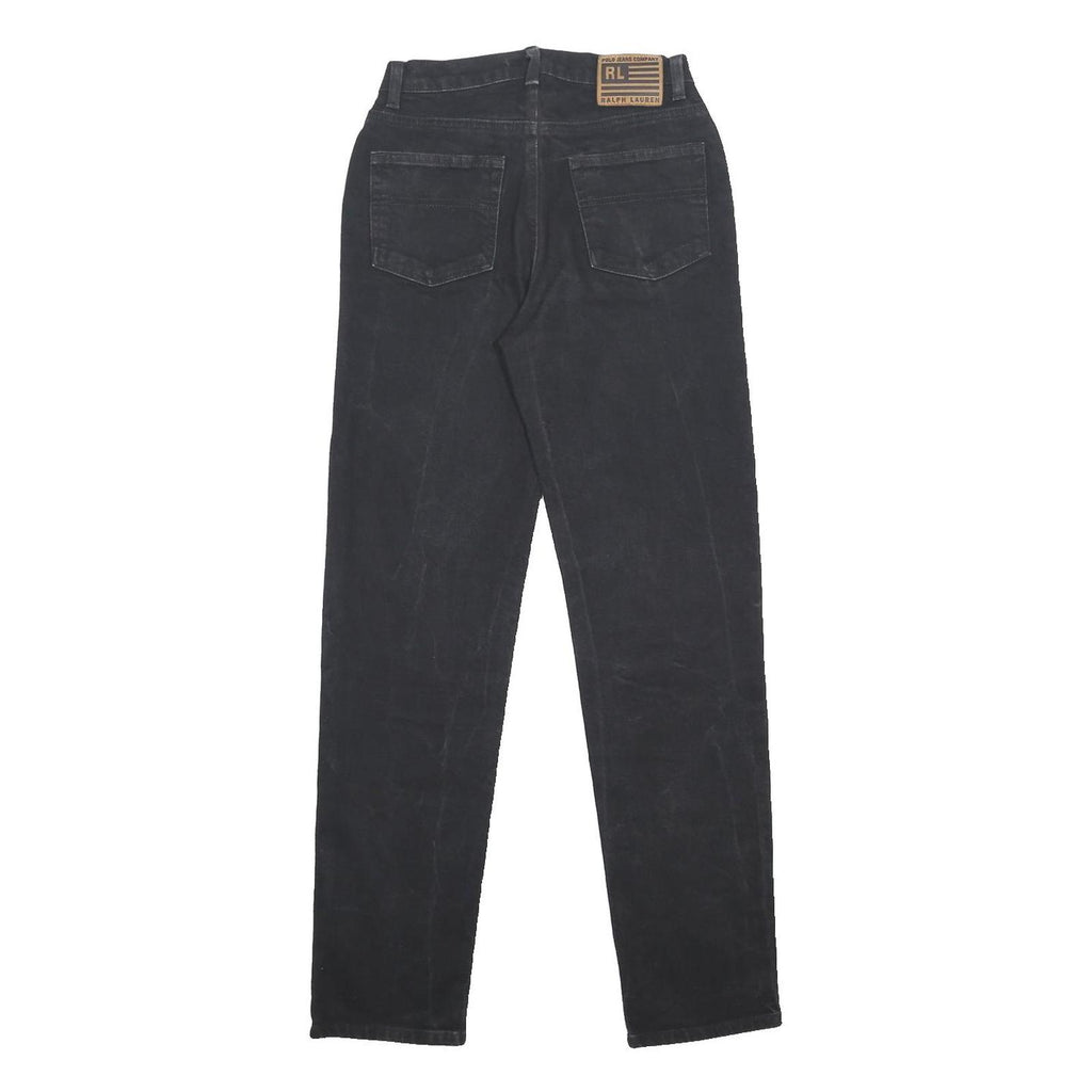 RALPH LAUREN POLO JEANS COMPANY Womens Slim Black Denim Dark Jeans W25 L31