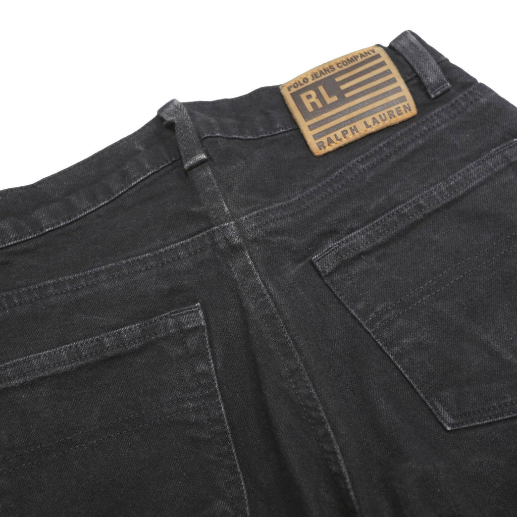 RALPH LAUREN POLO JEANS COMPANY Womens Slim Black Denim Dark Jeans W25 L31