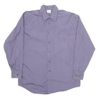 Mens Plain Shirt Blue Long Sleeve M