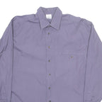 Mens Plain Shirt Blue Long Sleeve M