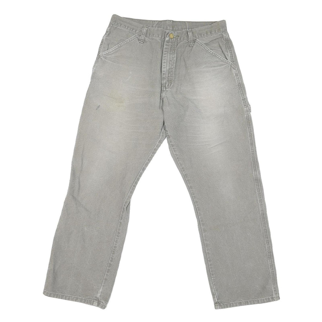 DICKIES Mens Regular Fit Grey Denim Jeans W30 L28 Workwear Cotton Blend Zip