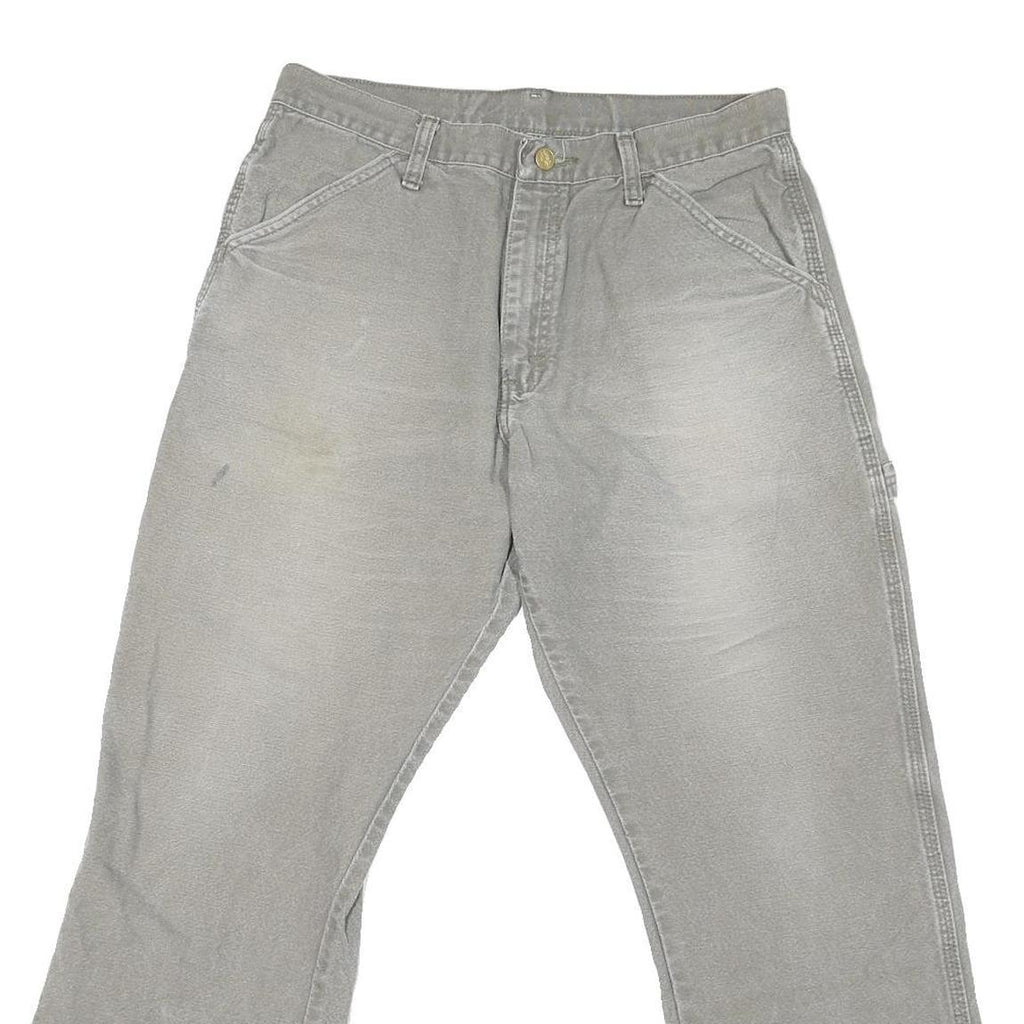 DICKIES Mens Regular Fit Grey Denim Jeans W30 L28 Workwear Cotton Blend Zip