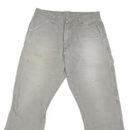 DICKIES Mens Regular Fit Grey Denim Jeans W30 L28 Workwear Cotton Blend Zip