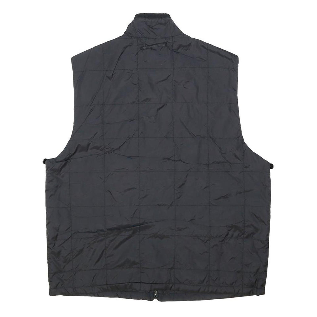 CHAPS Mens Black Quilted Jacket M Polyester Zip Closure Comfort Outerwear