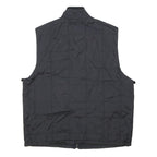 CHAPS Mens Black Quilted Jacket M Polyester Zip Closure Comfort Outerwear
