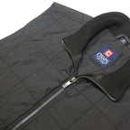 CHAPS Mens Black Quilted Jacket M Polyester Zip Closure Comfort Outerwear