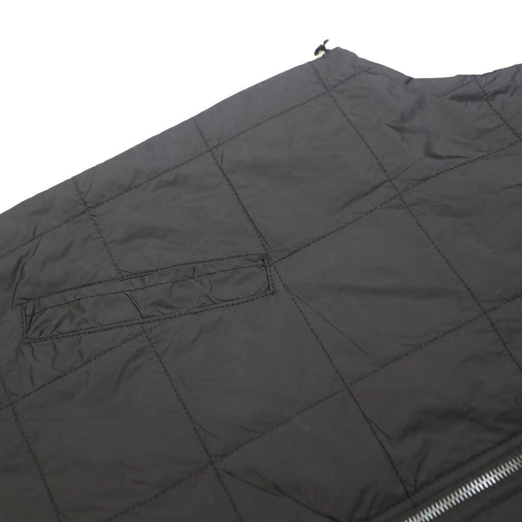 CHAPS Mens Black Quilted Jacket M Polyester Zip Closure Comfort Outerwear