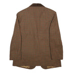 SAG HARBOR Womens Brown & Burgundy Checked Wool Blend Blazer Jacket XL Woven