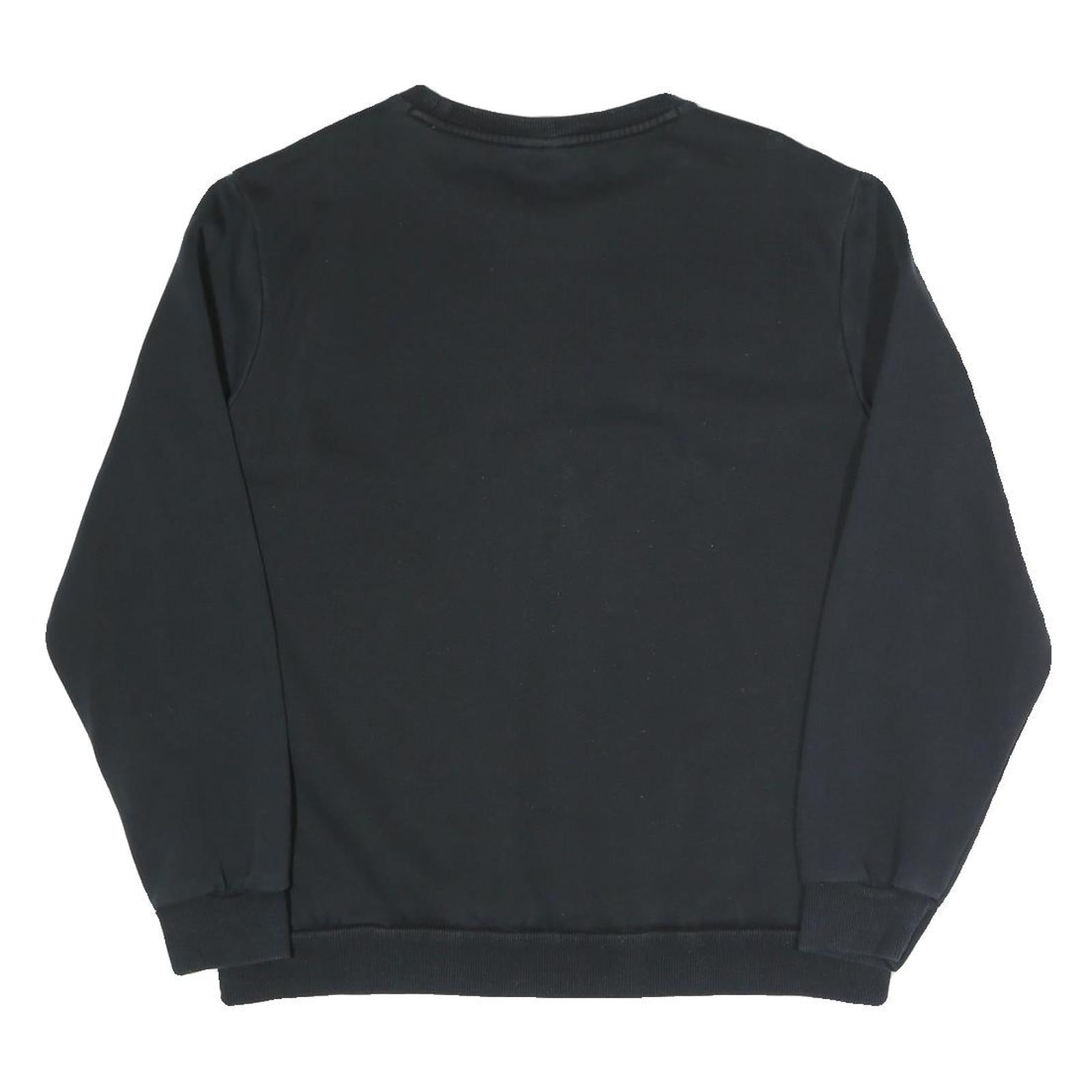 PUMA Mens Black Cotton Blend Crew Neck Sweatshirt L Logo Printed Sportswear