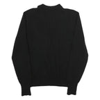 POLO RALPH LAUREN Mens Black Wool Polo Patterned Jumper Crew Neck Basic Knit 2XL
