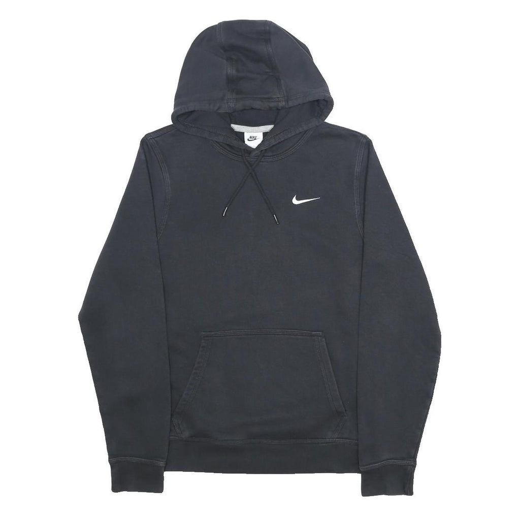 NIKE Mens Black Pullover Hoodie S Cotton Blend Casual Sportswear