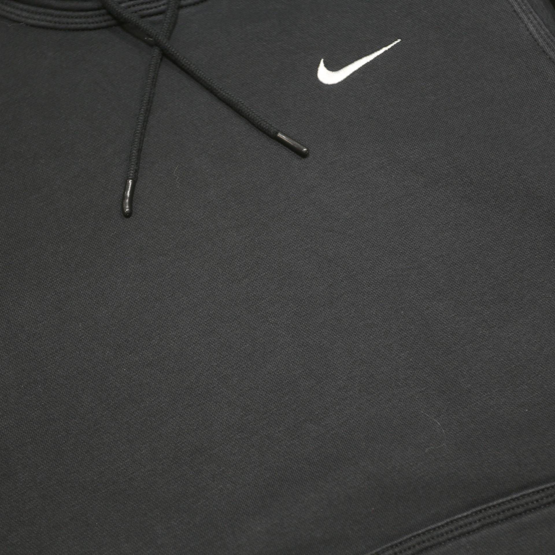 NIKE Mens Black Pullover Hoodie S Cotton Blend Casual Sportswear