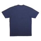 ADIDAS Mens Navy Blue Cotton Logo Graphic T-Shirt L Short Sleeve Crew Neck