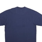 ADIDAS Mens Navy Blue Cotton Logo Graphic T-Shirt L Short Sleeve Crew Neck